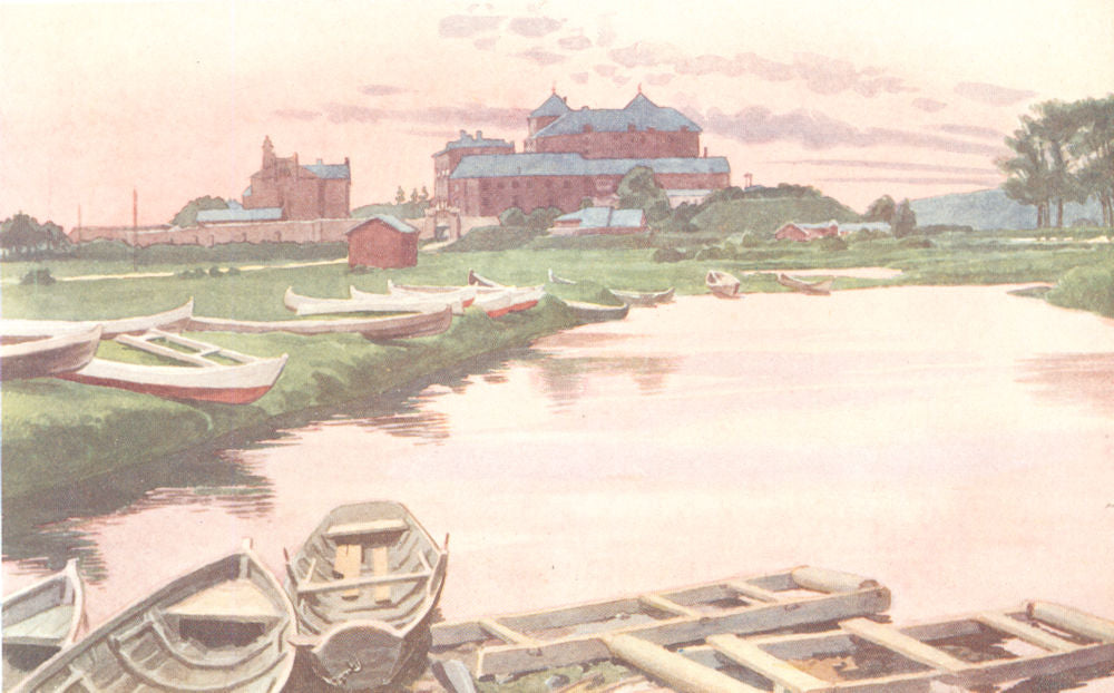 FINLAND. Tavastehus Castle 1908 old antique vintage print picture